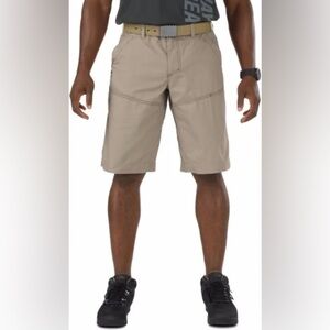 NWT 5.11 Tactical Stone Gray Switchback Shorts Range Training 100% Cotton Sz 44